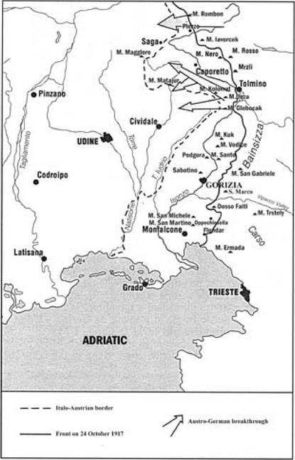 Austro-German offensive on Isonzo-Carso front October 1917