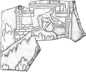 Figure 15 A Minoan worshipper leaves offerings at a peak sanctuary