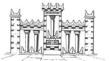 Figure 19 The Tripartite Shrine in the Knossos Labyrinth. A reconstruction