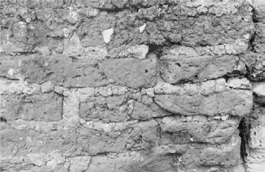 Plate 7 Tylissos, House A, showing slots for tie-beams