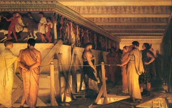 800px-1868_Lawrence_Alma-Tadema_-_Phidias_Showing_the_Frieze_of_the_Parthenon_to_his_Friends.jpg