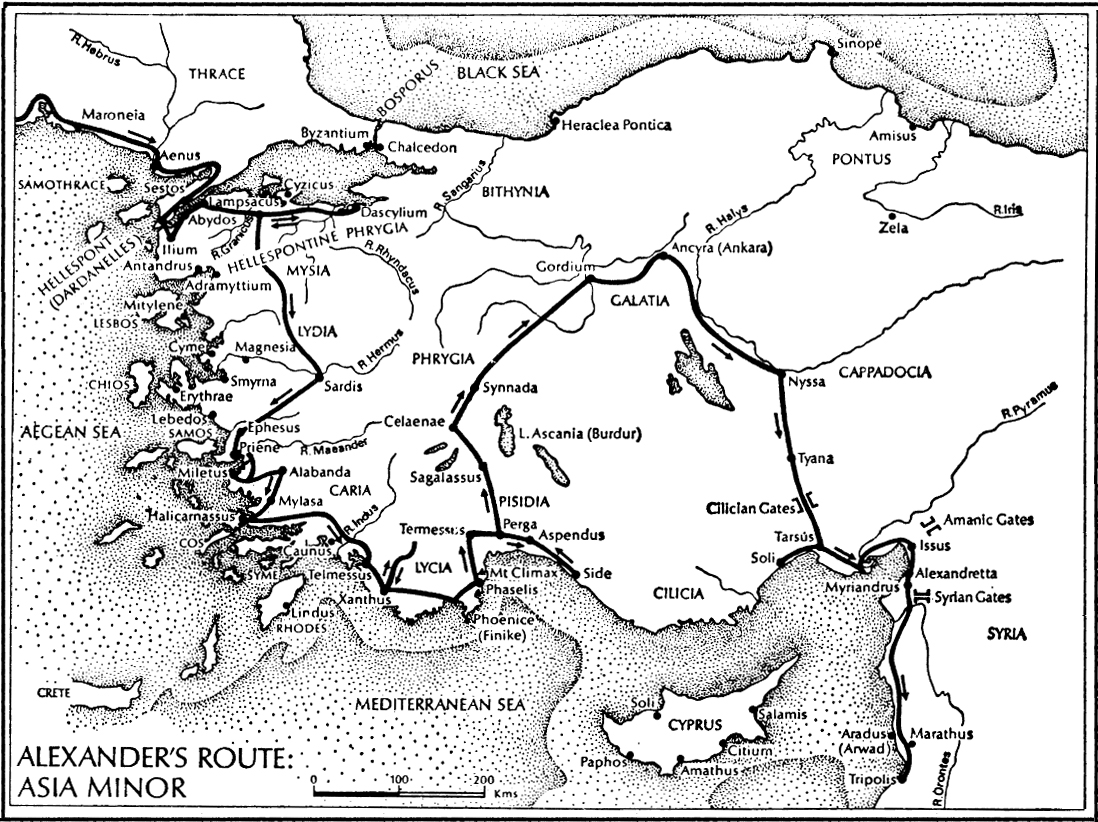 ALEXANDER'S ROUTE: ASIA MINOR