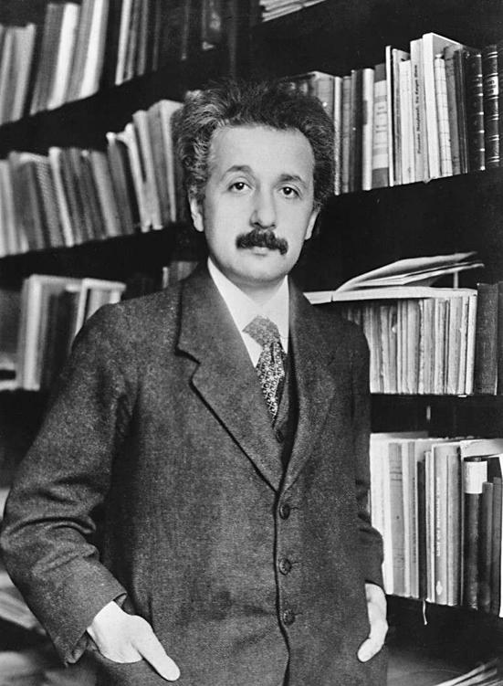 Figure 12-12: Einstein, shown here in 1916, became world famous because of the general theory.