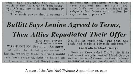 Image: A page of the New York Tribune, September 13, 1919.