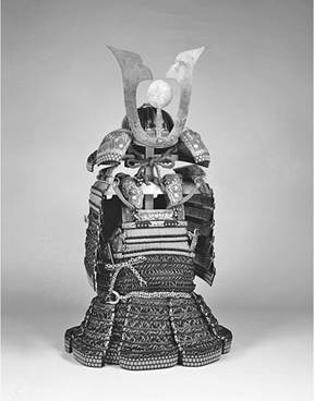 The armor of a typical daimyo in the warring states period of the late 1400s and early 1500s