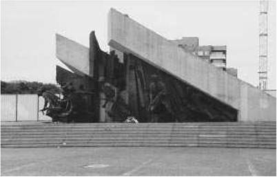 Contested martyrdom. Memorial to the Polish uprising of summer 1944, built after the fall of Communism in central Warsaw, Poland, and shunned by the population. Contested martyrdom. Memorial to the Polish uprising of summer 1944, built after the fall of Communism in central Warsaw, Poland, and shunned by the population.