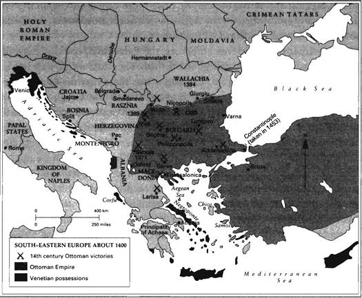 SOUTH-EASTERN EUROPE ABOUT 1400