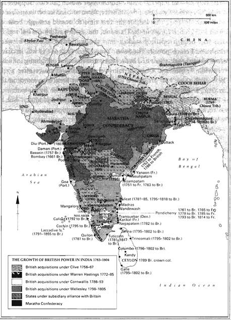 THE GROWTH OF BRITISH POWER IN INDIA 1783-1804