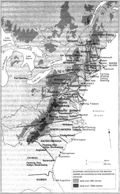 ECONOMIC RESOURCES OF THE BRITISH AMERICAN COLONIES EIGHTEENTH CENTURY