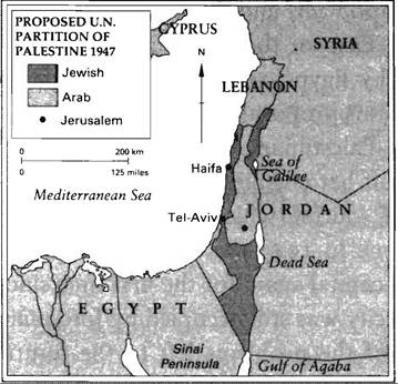 PROPOSED U.N. PARTITION OF PALESTINE 1947