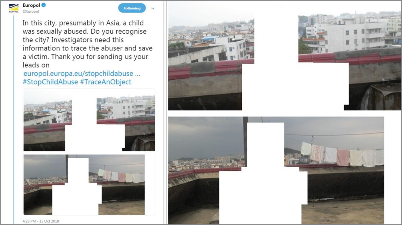 Snapshot of two photos from an Asian city.