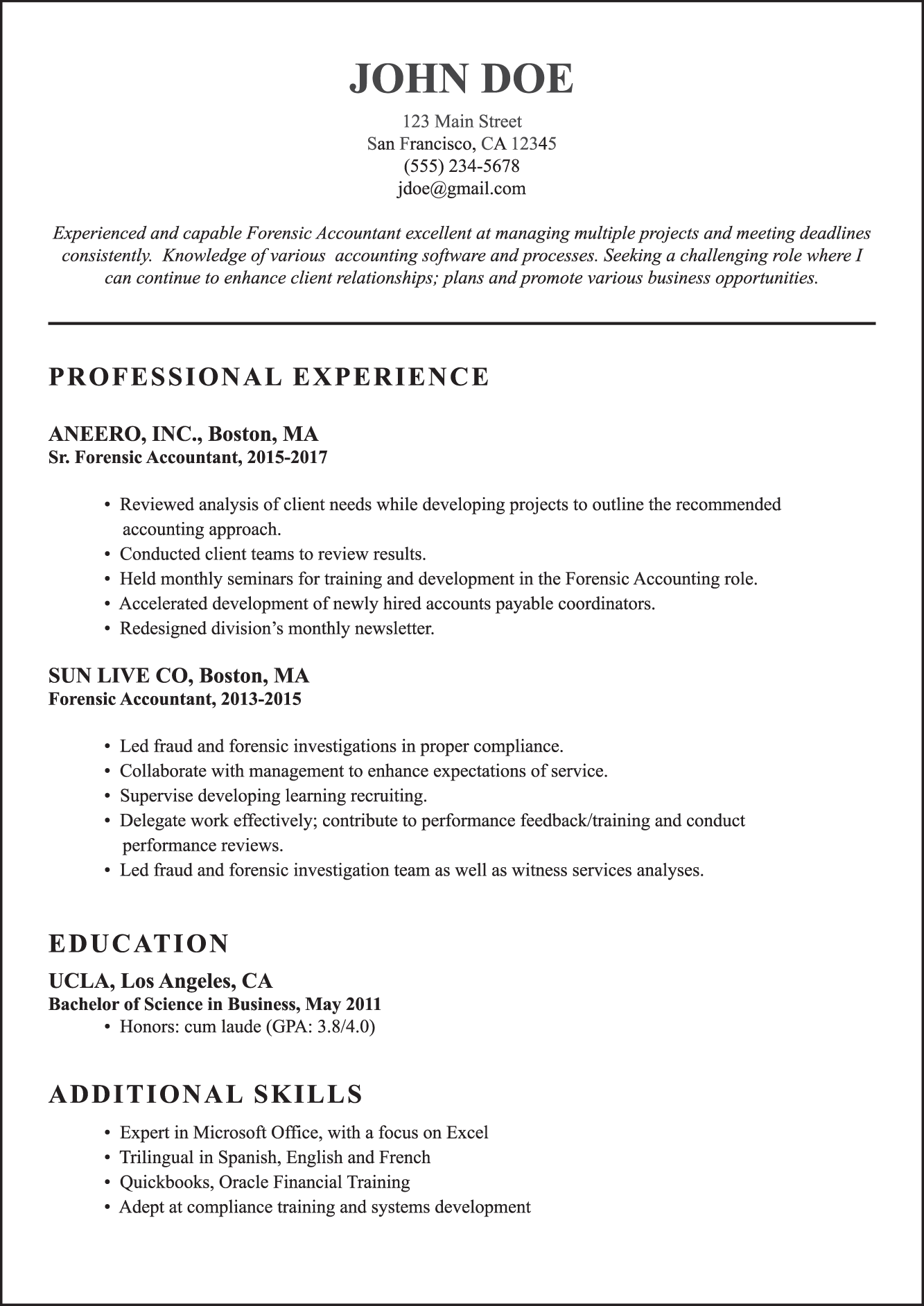 An illustration of John Smith Good Resume.