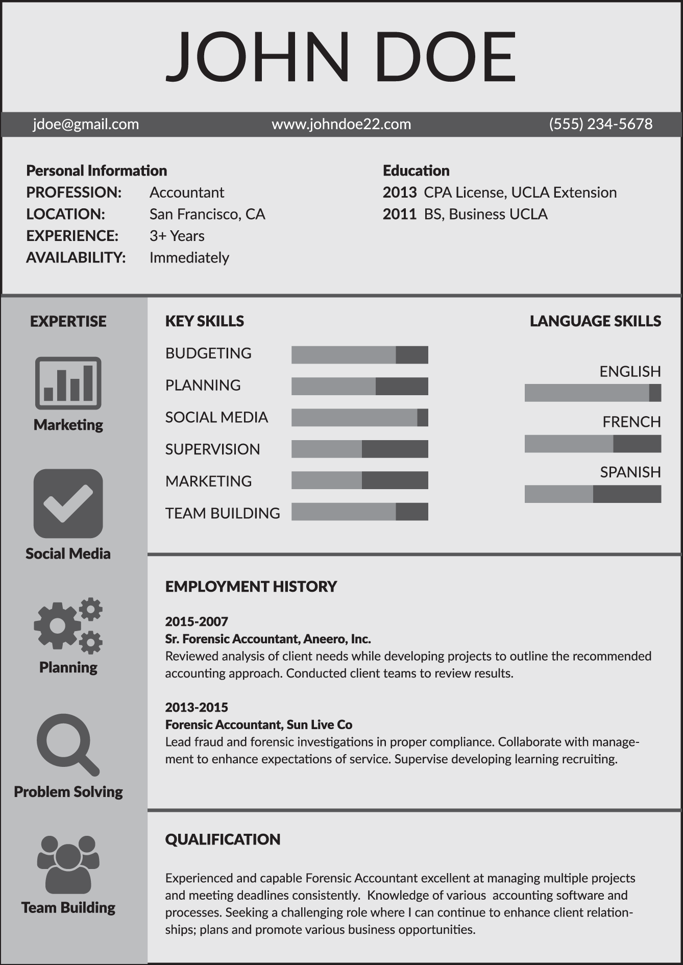 An illustration of John Smith Bad Resume.