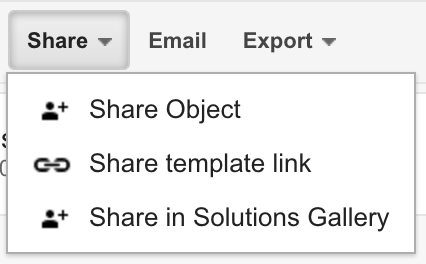 Share dashboard object