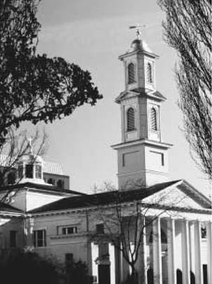 Saint John's Episcopal Church. This church, known as the "Church of the Presidents,” stands opposite the White House on the north side of Lafayette Square in Washington, D.C. It was established in 1815 during James Madison's second administration to serve as a church for occupants of the White House and their families.