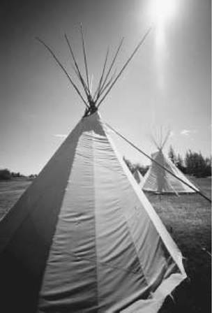 Tepees. These tepees at Fort Laramie National Historic Site in Wyoming are modern reconstructions of Plains Indian structures from the 1800s. © lowell georgia/corbis.