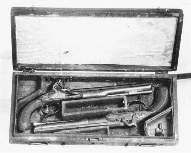 Hamilton-Burr Dueling Pistols. This set of pistols, now owned by JPMorgan Chase & Co., was used in the famous 1804 duel between Alexander Hamilton and Aaron Burr.