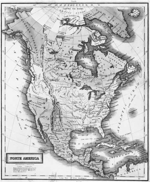 North America. A map of the North American continent, published in 1829 by D. F. Robinson and Company of Connecticut. North America. A map of the North American continent, published in 1829 by D. F. Robinson and Company of Connecticut.