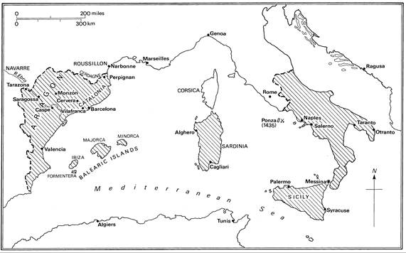 Map 12 The Aragonese dominion