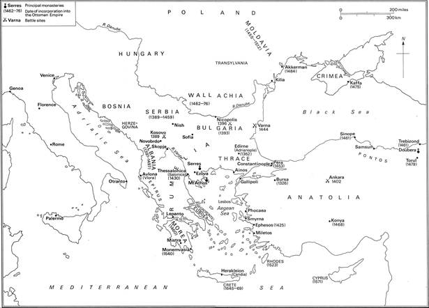 Map 20 The Roman Orthodox and Ottoman worlds in the fifteenth century Map 20 The Roman Orthodox and Ottoman worlds in the fifteenth century