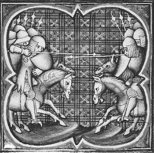 Battle of Muret (1213), from the Grandes Chroniques de France (1375-1379). (The Art Archive/Bibliothèque Nationale, Paris)