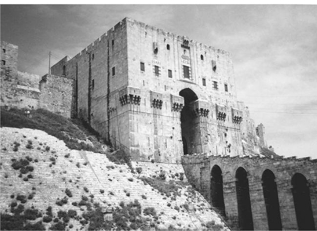 Entrance to the citadel at Aleppo, built by Saladin’s son al-Zahir, c. 1200. (Courtesy Graham Loud)