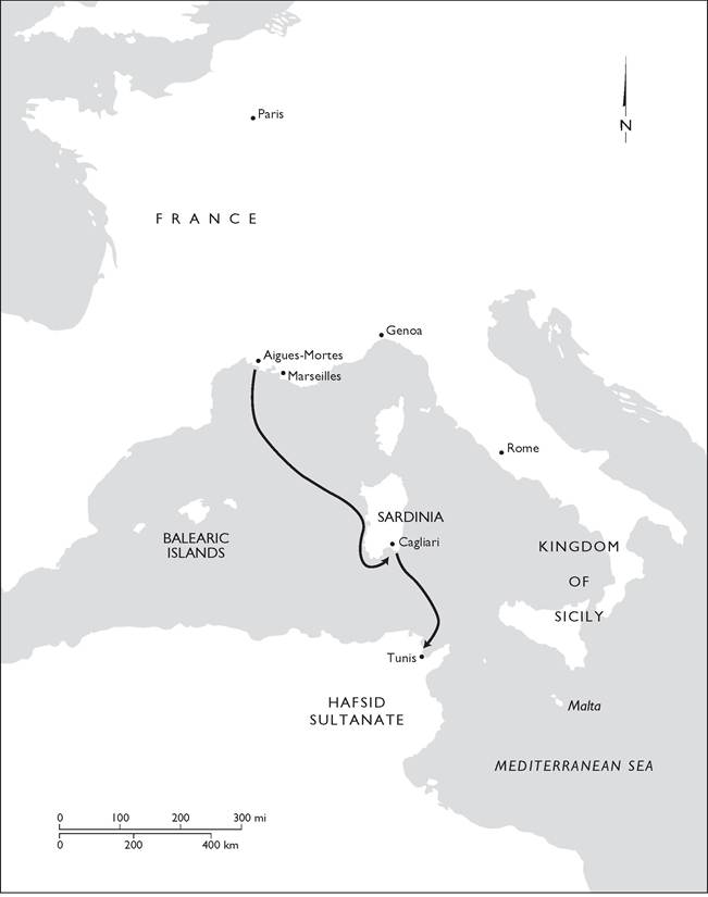 Route of the French Fleet in the Crusade of 1270
