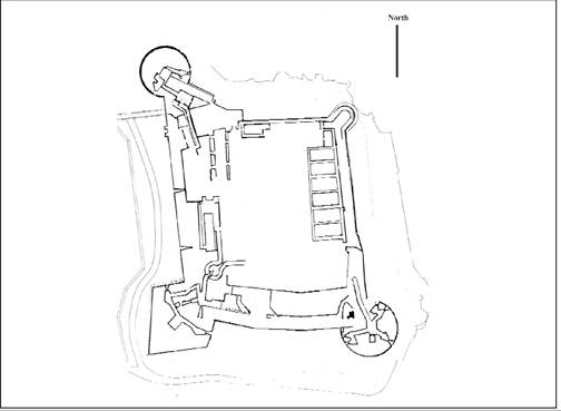 Diagram 4: Kyrenia. Illustration by Mike Fyles. Adapted froom Camille Enlart, Gothic Art and The Renaissance in Cyprus, trans. and ed. David Hunt (London: Trigraph Limited, 1987), plate VI.