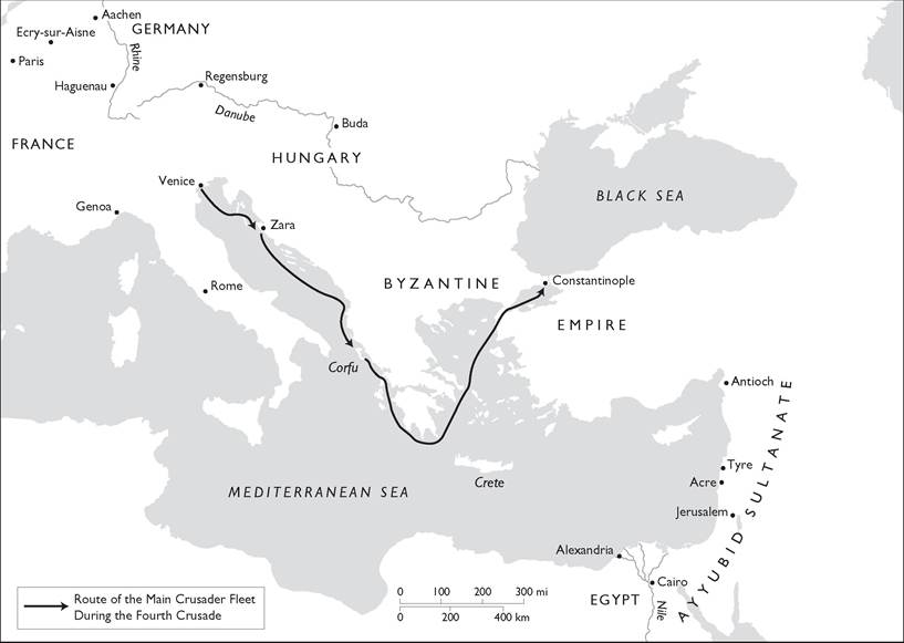 Route of the Main Crusader Fleet during the Fourth Crusade Route of the Main Crusader Fleet during the Fourth Crusade