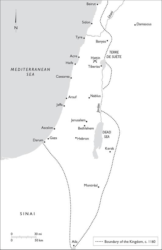 The Kingdom of Jerusalem at its greatest extent The Kingdom of Jerusalem at its greatest extent