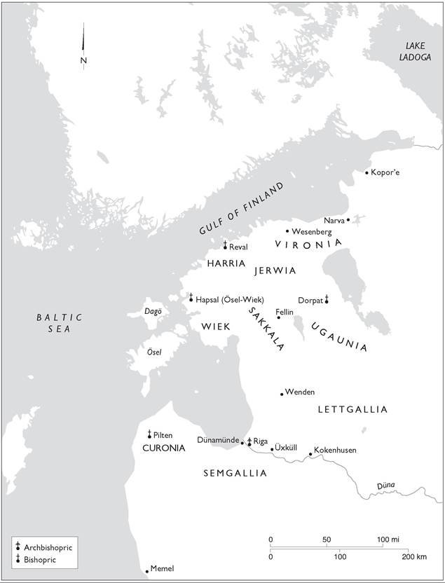 Main regions and settlements in Livonia Main regions and settlements in Livonia