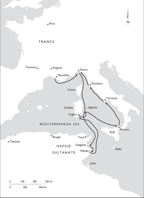 Course of the Mahdia Crusade (1390)