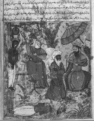 The Sultan rendering justice. Miniature from The Fables of Bidpai: The Book of Kalila and Dimna, fourteenth century. (Giraudon/Art Resource)