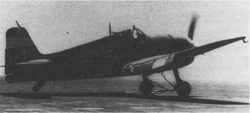 British Hellcat I of 804 Squadron aboard the HMS Ameer in the Indian Ocean early in 1945.